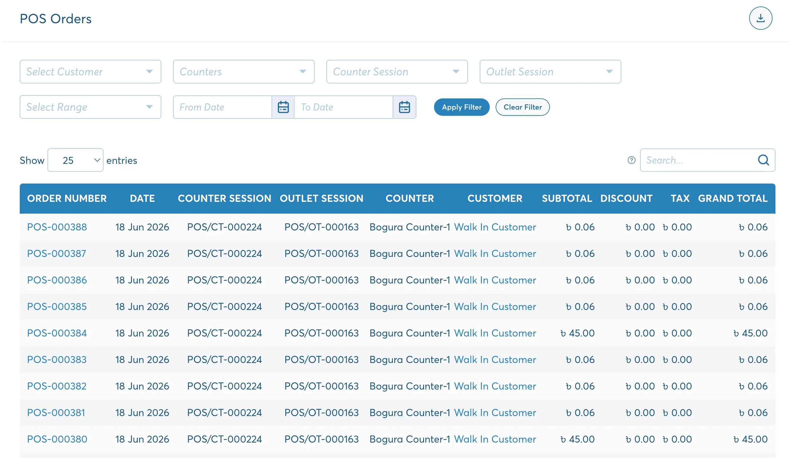 Fast POS Billing